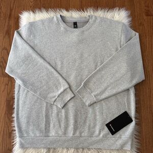 Lululemon Steady State Crew Sweatshirt Men’s XL Gray Fleece Lined Oversized NWT